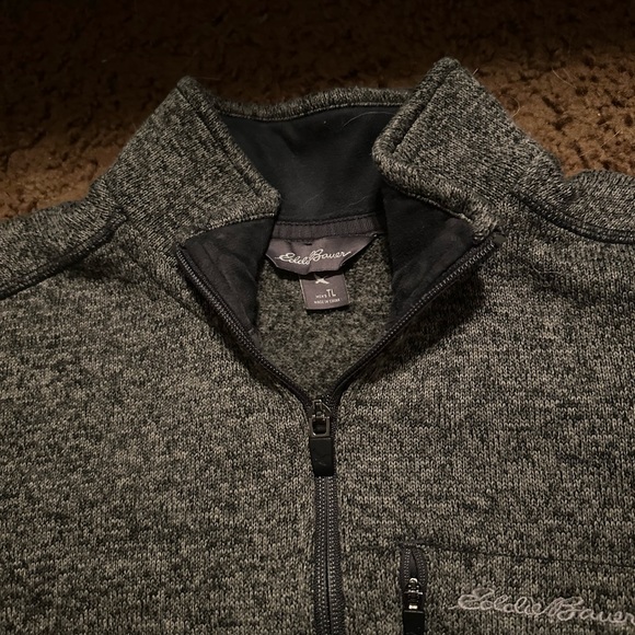 Eddie Bauer Quarter Zip Pullover Large Tall - Picture 2 of 4